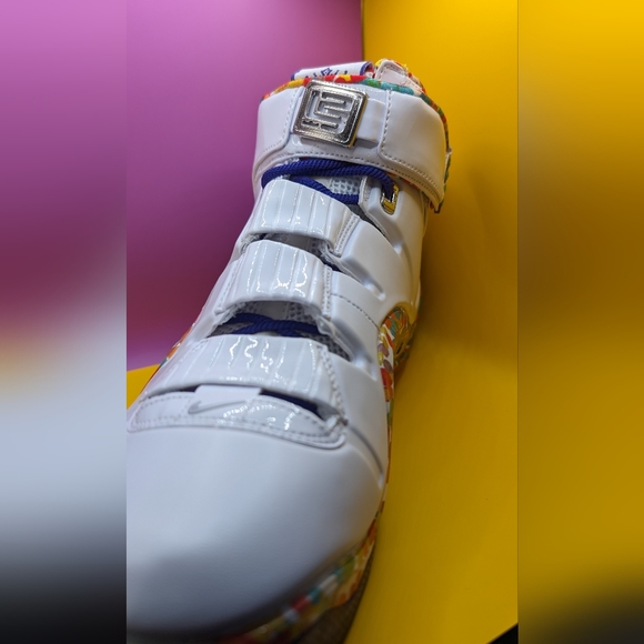 Size 10 W, 8.5 M - Nike Zoom LeBron 4 2024 Fruity Pebbles DQ9310-100 - Picture 9 of 15